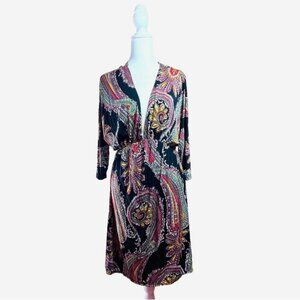 Relaxx by Exist Black Red Paisley Dress 2X NWT Boho Chic